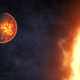 Ilustración que muestra el posible aspecto de 55 Cancri e.